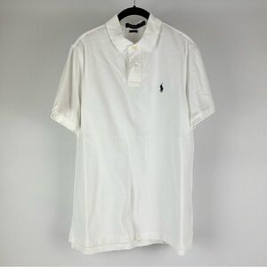 Ralph Lauren White Polo Shirt Classic Piqué Design